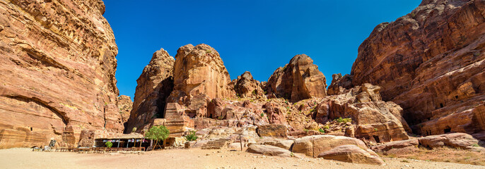 View of ancient ruins at Petra