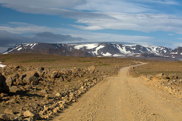 View at mountain landscape in Iceland