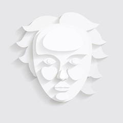  Womans face,abstract vector applique.

