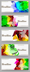 Labels  template set. Advertising banners with paint spots. Desi