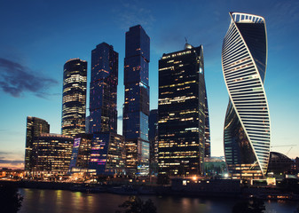 Obraz na płótnie Canvas Moscow International Business Center Moscow-city. Skyscrapers at