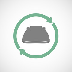 Isolated reuse icon with a work helmet