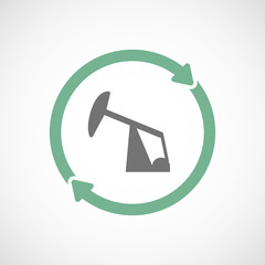 Isolated reuse icon with a horsehead pump