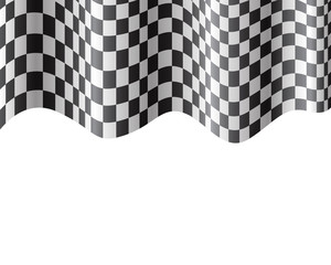 Fototapeta premium Checkered flag and white space design for race sport background vector illustration.