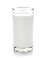 glass of milk isolated on white background