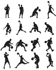 Basketball Player Silhouettes