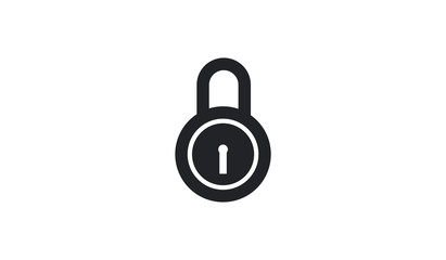 Padlock vector icon on white background