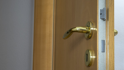 Door handle and key hole