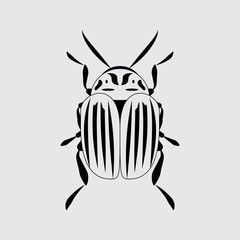 Potato or Colorado beetle symbol. Simple icon