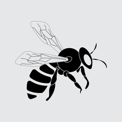 bee vector silhouette simple icon