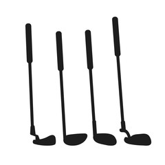 Gold sport concept represented by clubs icon. Colorfull and flat illustration.