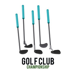 Gold sport concept represented by clubs icon. Colorfull and flat illustration.
