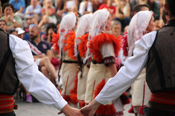 Macedonian folk dance outdoor festival