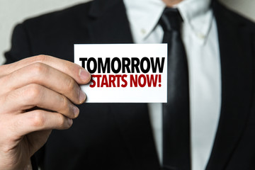 Obraz premium Tomorrow Starts Now