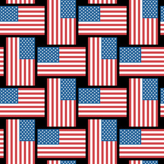Obraz premium Seamless pattern. Flag of the USA.