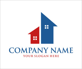 Simple real estate logo home