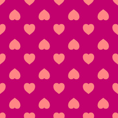 Abstract geometric seamless pattern made of hearts.