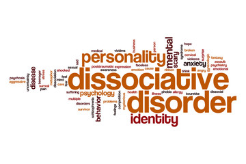 Dissociative disorder word cloud concept
