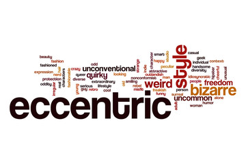Eccentric word cloud concept