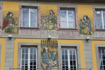 enseigne pharmacie Munster, Alsace, France
