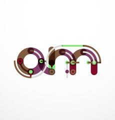 Abstract line design letter logo