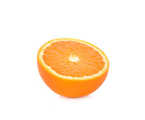 Fresh orange on white background
