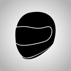 Motorcycle helmet icon on the background