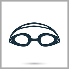 Swim glasses icon on the background