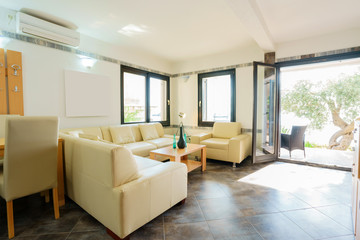 Interior of a living room in a villa