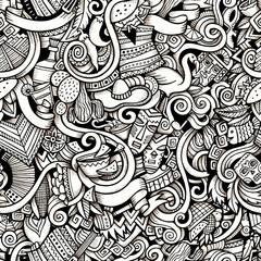 Cartoon hand-drawn Doodles on the subject of Latin American