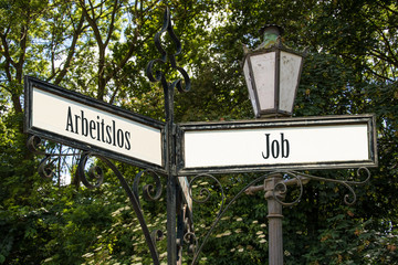 Fototapeta premium Schild 120 - Job