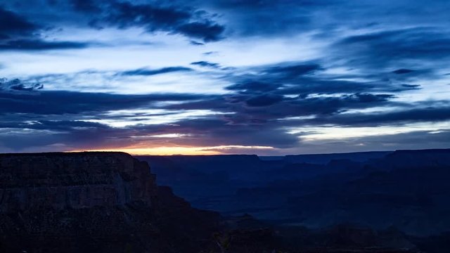 Grand Canyon Arizona Sunset Landscape South Rim Timelapse