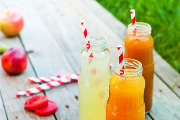 Juice Colors Bottles Party Summer Time Outdoor