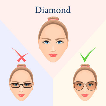 Glasses for diamond face