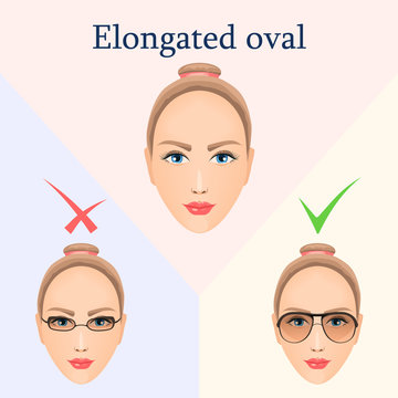 Glasses for elongated oval face