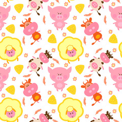 Fototapeta premium Animal seamless pattern