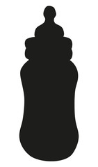 Baby milk bottle. Vector sketch