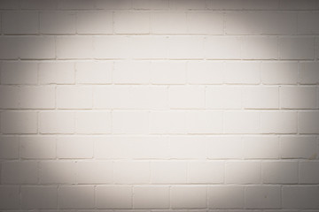 White brick wall background with vignette