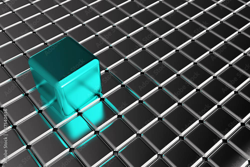 Poster cubes abstract background, 3d rendering