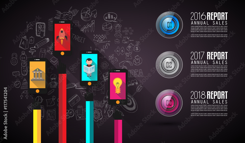 Poster clean infographic layout template for data and information analysis