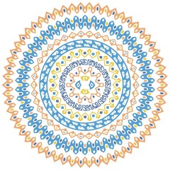 Vector mandala background with bohemian, Oriental, Indian, Arabic, African motifs.