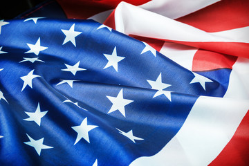 American flag Close-up background