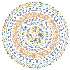 Vector mandala background with bohemian, Oriental, Indian, Arabic, African motifs.