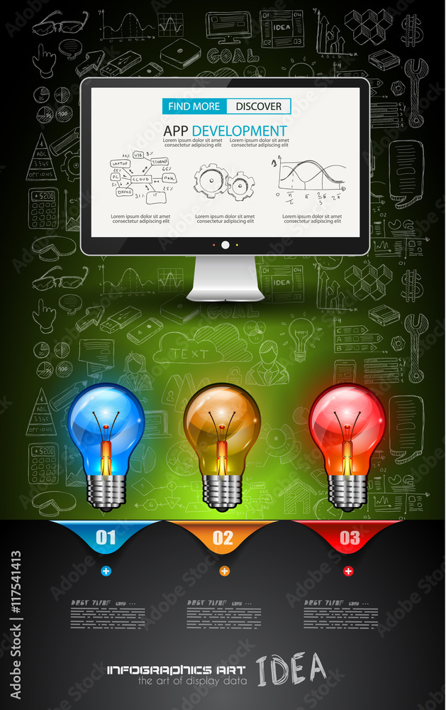 Poster clean infographic layout template for data and information analysis