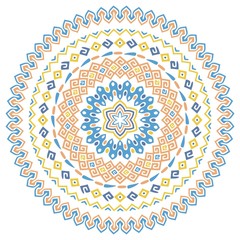 Vector mandala background with bohemian, Oriental, Indian, Arabic, African motifs.