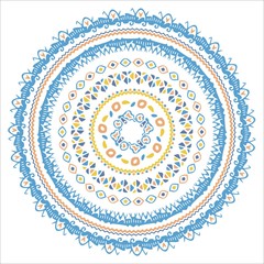 Vector mandala background with bohemian, Oriental, Indian, Arabic, African motifs.