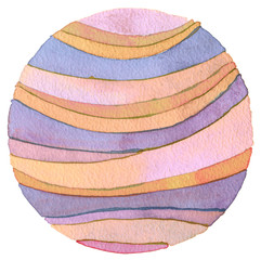 Abstract rainbow acrylic and watercolor circle painted backgroun