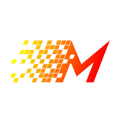 Abstract letter M logo,fast speed, moving,delivery,Digital for your Corporate identity