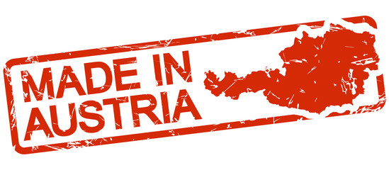 red stamp with text Made in Austria
