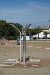 Caorle, Dusche, öffentliche Dusche, Badestrand, Strand, Adria, Caorle, Sandstrand